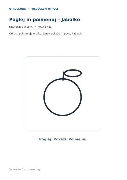 Poglej in poimenuj – Jabolko