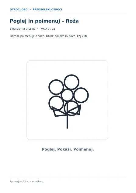 Poglej in poimenuj – Roža