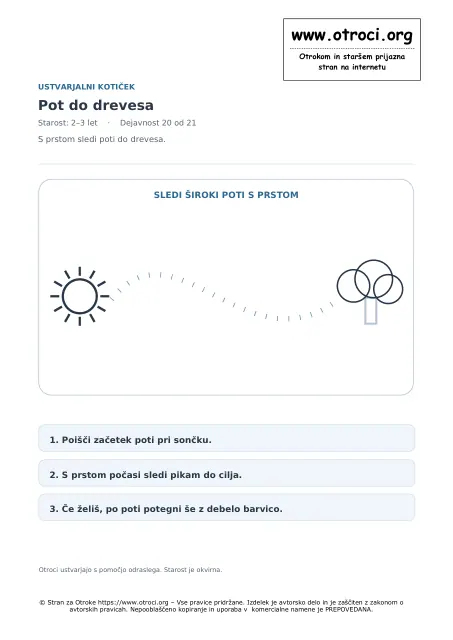 Ustvarjalna dejavnost: Pot do drevesa