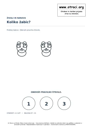 Koliko žabic?
