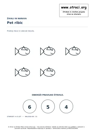 Pet ribic